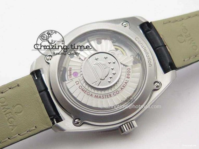 0721 Globemaster Master Chronometer SS V6F Best Edition White Dial On Black Leather Strap A FastDry 8269
